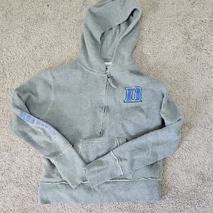 Duke Blue Devils Gray Quarterzip Hoodie